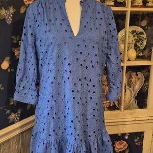 Cynthia Rowley Light Blue Eyelet Dress